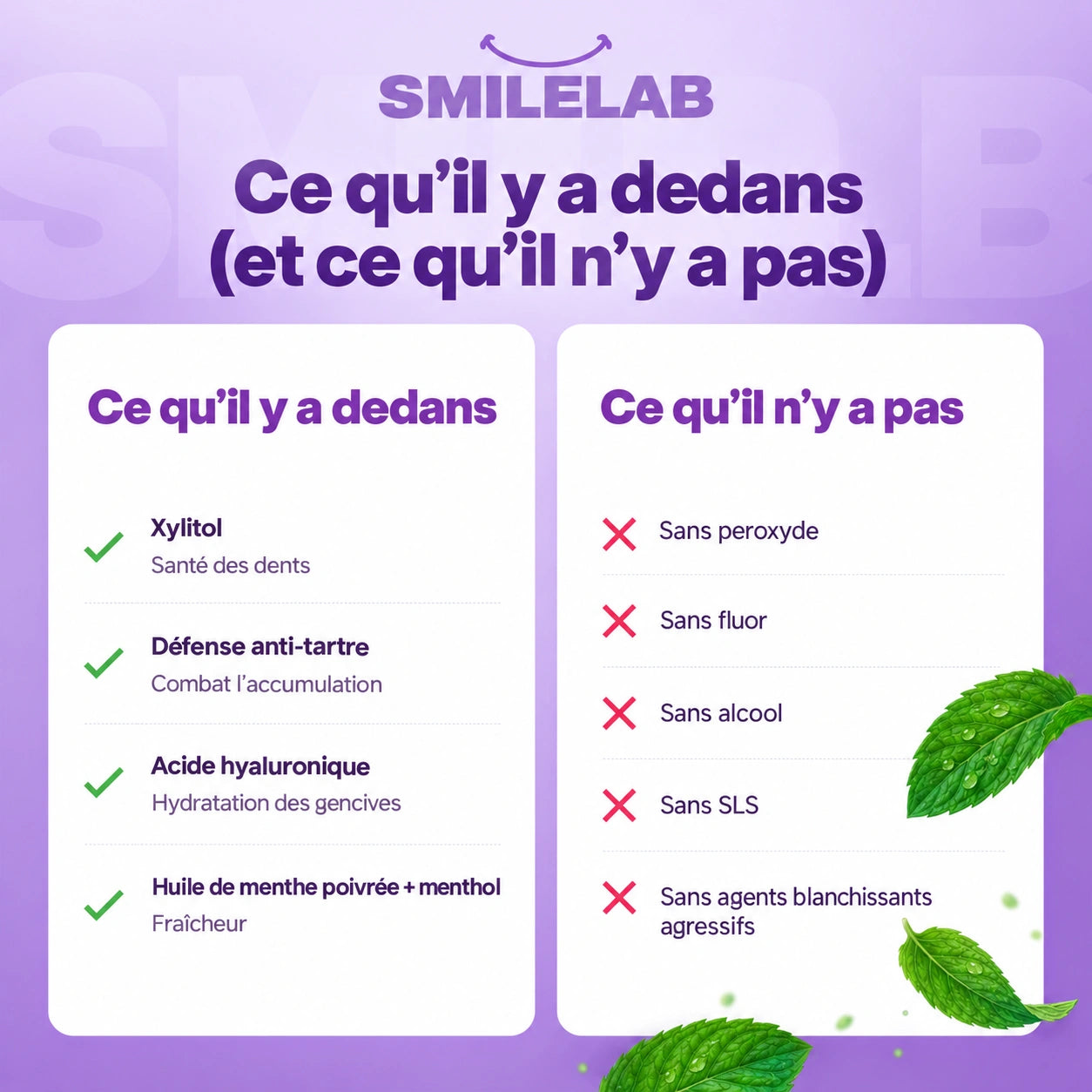 Bain de bouche – PAP+ Sans Peroxyde | SmileLab
